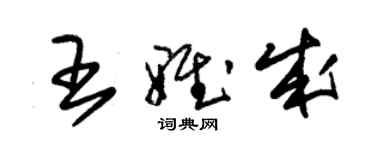 朱錫榮王雅成草書個性簽名怎么寫