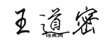 駱恆光王道密行書個性簽名怎么寫