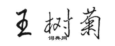 駱恆光王樹菊行書個性簽名怎么寫