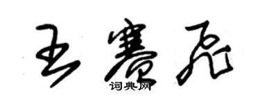 朱錫榮王賽飛草書個性簽名怎么寫