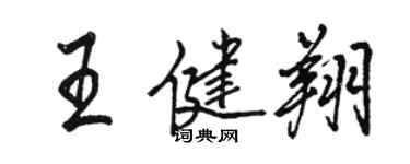 駱恆光王健翔行書個性簽名怎么寫