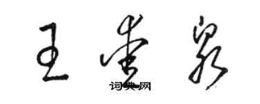 駱恆光王愛泉草書個性簽名怎么寫