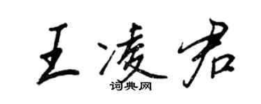 王正良王凌君行書個性簽名怎么寫