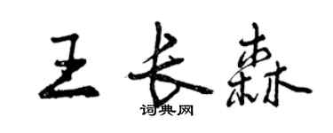 曾慶福王長森行書個性簽名怎么寫