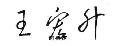 駱恆光王宏升草書個性簽名怎么寫