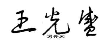 曾慶福王光盛草書個性簽名怎么寫