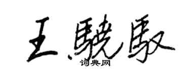 王正良王驍馭行書個性簽名怎么寫