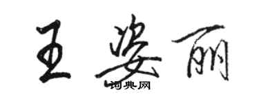 駱恆光王姿麗行書個性簽名怎么寫