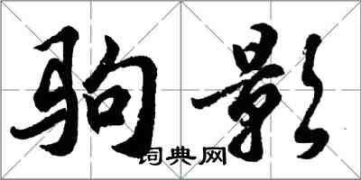 胡問遂駒影行書怎么寫