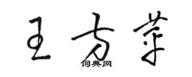 駱恆光王方苹草書個性簽名怎么寫