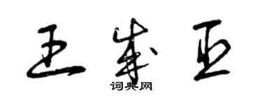 曾慶福王成臣草書個性簽名怎么寫