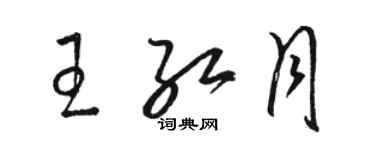 駱恆光王紅月草書個性簽名怎么寫