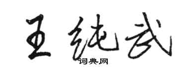 駱恆光王純武行書個性簽名怎么寫