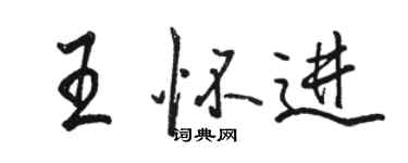 駱恆光王懷進行書個性簽名怎么寫