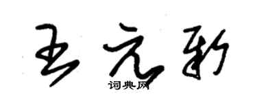 朱錫榮王元新草書個性簽名怎么寫