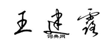 梁錦英王建露草書個性簽名怎么寫