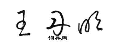 駱恆光王丹明草書個性簽名怎么寫