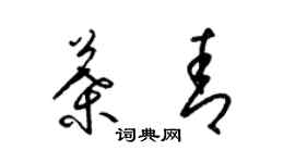 梁錦英葉青草書個性簽名怎么寫