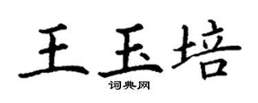 丁謙王玉培楷書個性簽名怎么寫