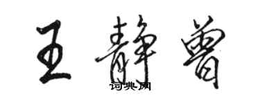 駱恆光王靜曾行書個性簽名怎么寫