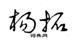 曾慶福楊拓草書個性簽名怎么寫