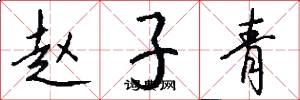 趙子青怎么寫好看