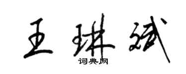 梁錦英王琳斌草書個性簽名怎么寫