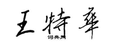 王正良王特華行書個性簽名怎么寫