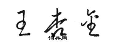 駱恆光王杏金草書個性簽名怎么寫