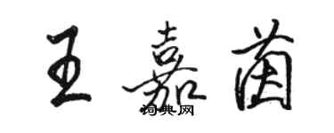 駱恆光王嘉茵行書個性簽名怎么寫