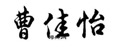 胡問遂曹佳怡行書個性簽名怎么寫