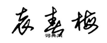 朱錫榮袁春梅草書個性簽名怎么寫