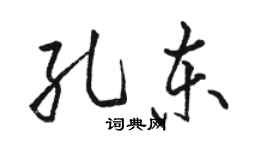 駱恆光孔東行書個性簽名怎么寫