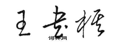 駱恆光王書棋草書個性簽名怎么寫