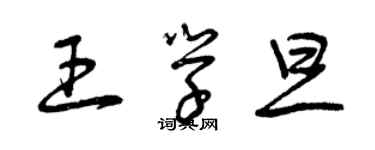 曾慶福王學旦草書個性簽名怎么寫