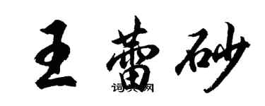 胡問遂王蕾砂行書個性簽名怎么寫