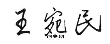 駱恆光王宛民行書個性簽名怎么寫