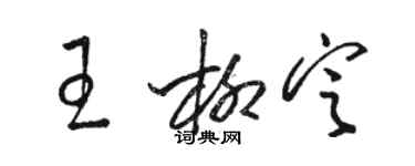 駱恆光王柳定草書個性簽名怎么寫