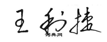 駱恆光王利捷草書個性簽名怎么寫