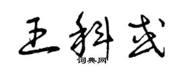 曾慶福王科或草書個性簽名怎么寫