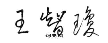 駱恆光王智瓊草書個性簽名怎么寫