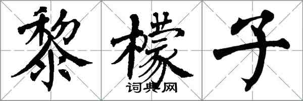 翁闓運黎檬子楷書怎么寫