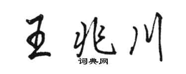駱恆光王兆川行書個性簽名怎么寫