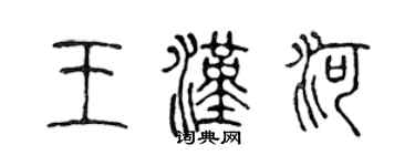 陳聲遠王漢河篆書個性簽名怎么寫