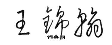 駱恆光王錦翰草書個性簽名怎么寫