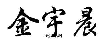 胡問遂金宇晨行書個性簽名怎么寫