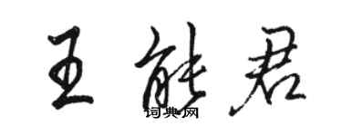 駱恆光王能君行書個性簽名怎么寫