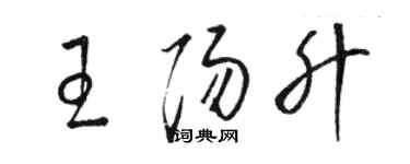 駱恆光王陽升草書個性簽名怎么寫