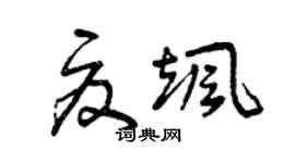 曾慶福夏颯草書個性簽名怎么寫