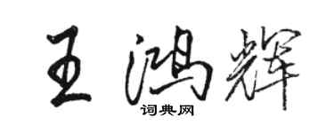 駱恆光王鴻輝行書個性簽名怎么寫